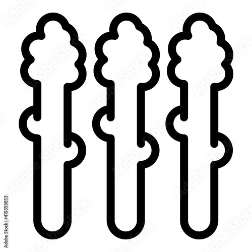 Spring asparagus icon. Outline spring asparagus vector icon for web design isolated on white background