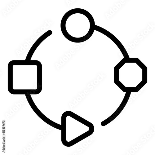 Adaptation process icon. Outline adaptation process vector icon for web design isolated on white background