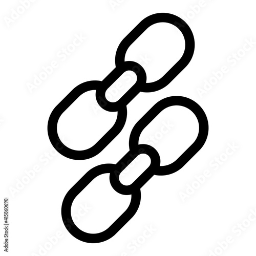 Add link icon. Outline add link vector icon for web design isolated on white background