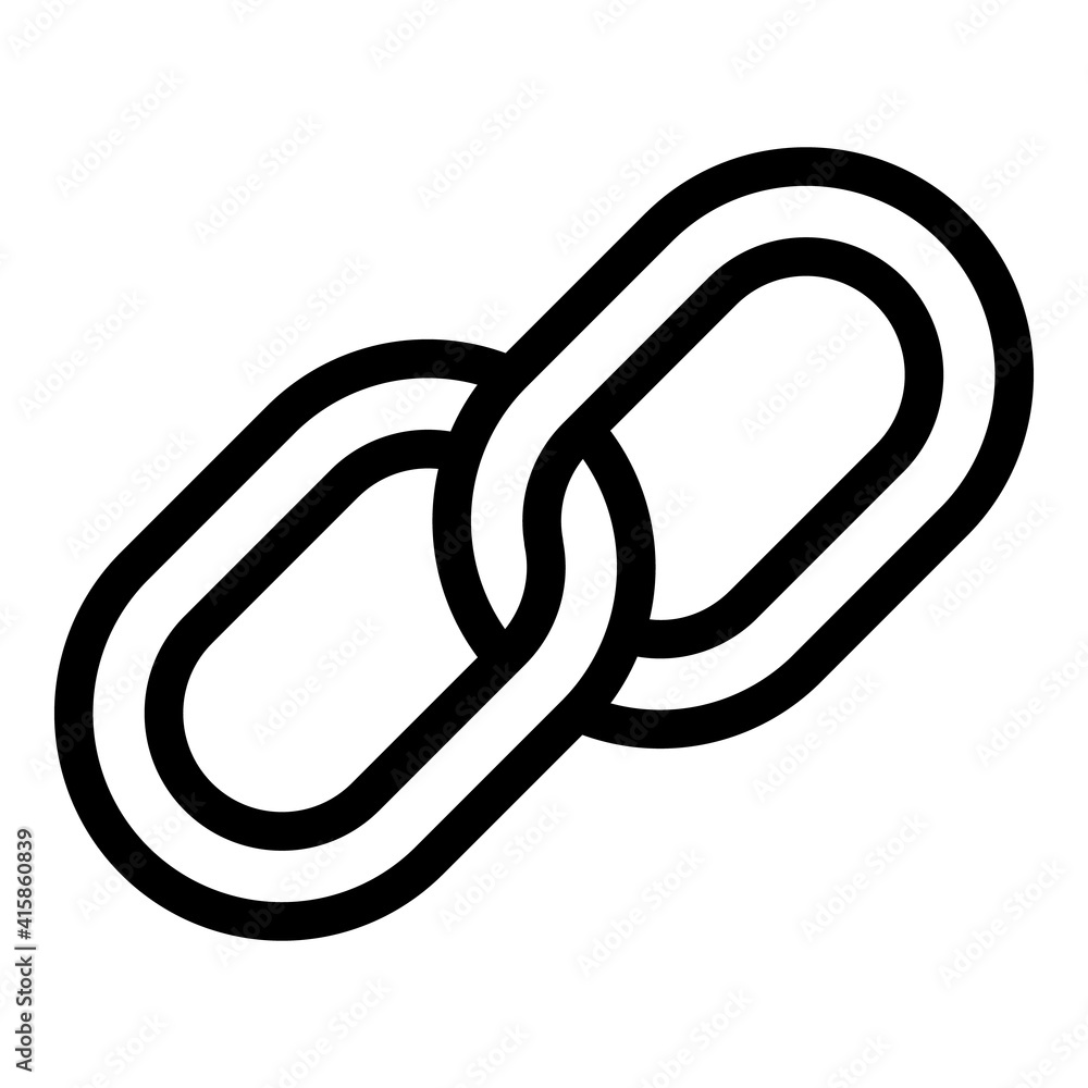 Website link icon. Outline website link vector icon for web design isolated on white background Website link icon. Outline website link vector icon for web design isolated on white background