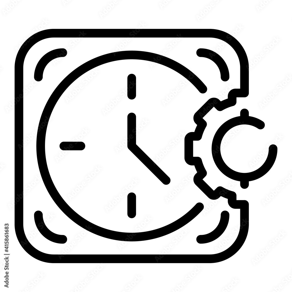 Set working hoursicon. Outline set working hoursvector icon for web design isolated on white background Set working hoursicon. Outline set working hoursvector icon for web design isolated on white background