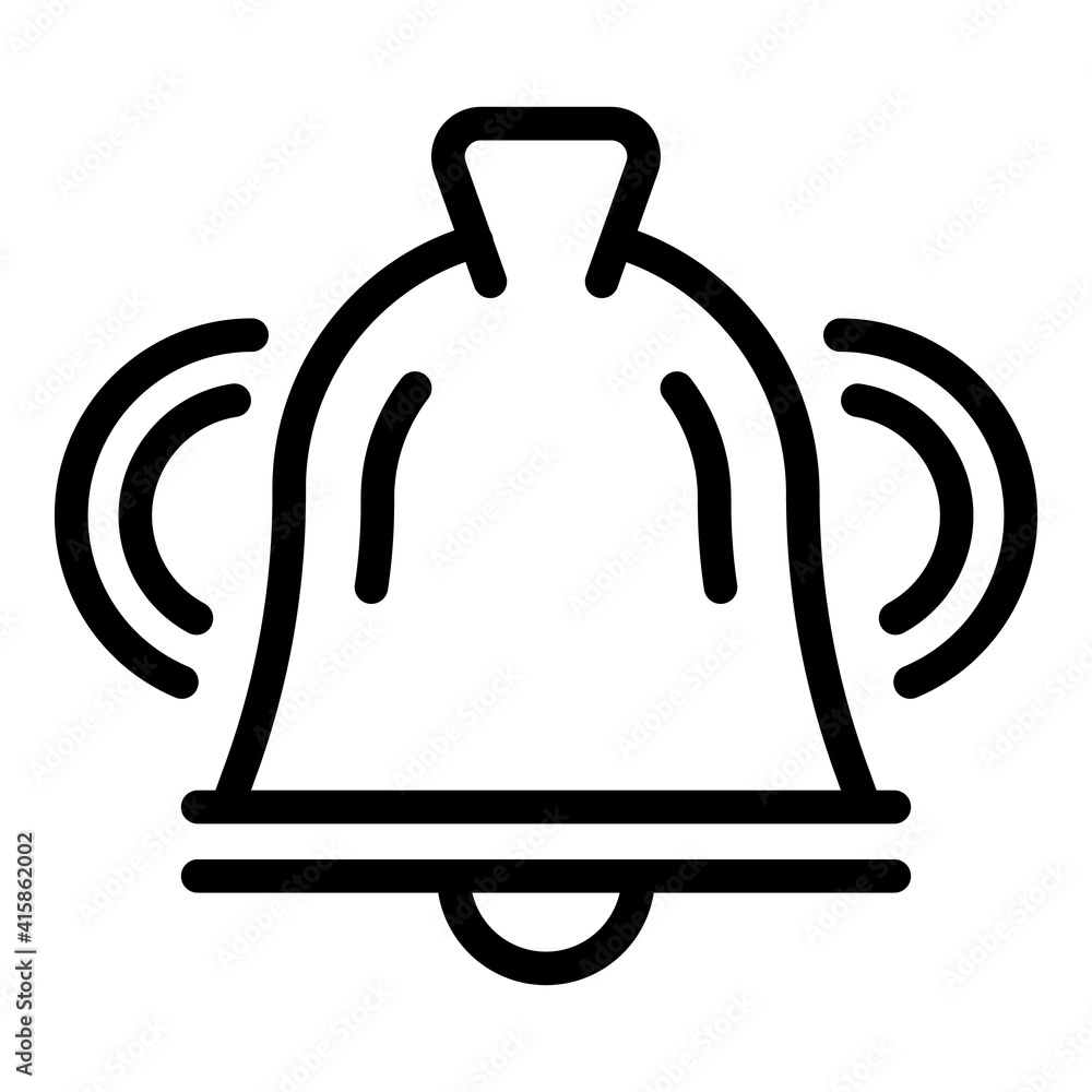 Bell alarm icon. Outline bell alarm vector icon for web design isolated on white background Bell alarm icon. Outline bell alarm vector icon for web design isolated on white background