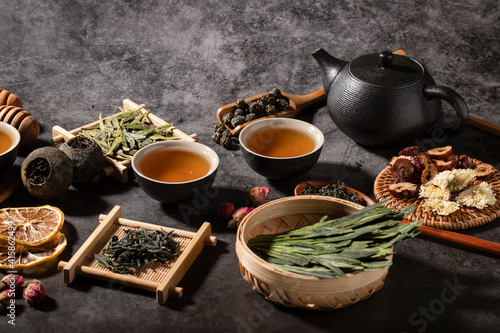 Zhejiang Hangzhou tea culture display of different tea sets