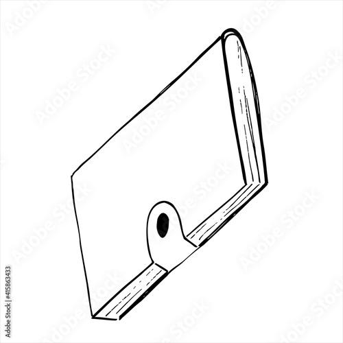 Wallet with money dollar bank note isolated, vector illustration