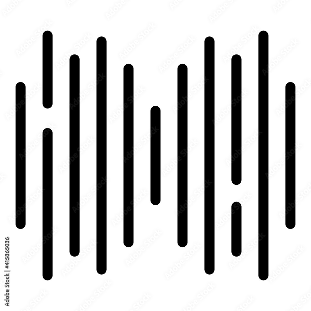 Voice wave icon. Outline voice wave vector icon for web design isolated on white background Voice wave icon. Outline voice wave vector icon for web design isolated on white background