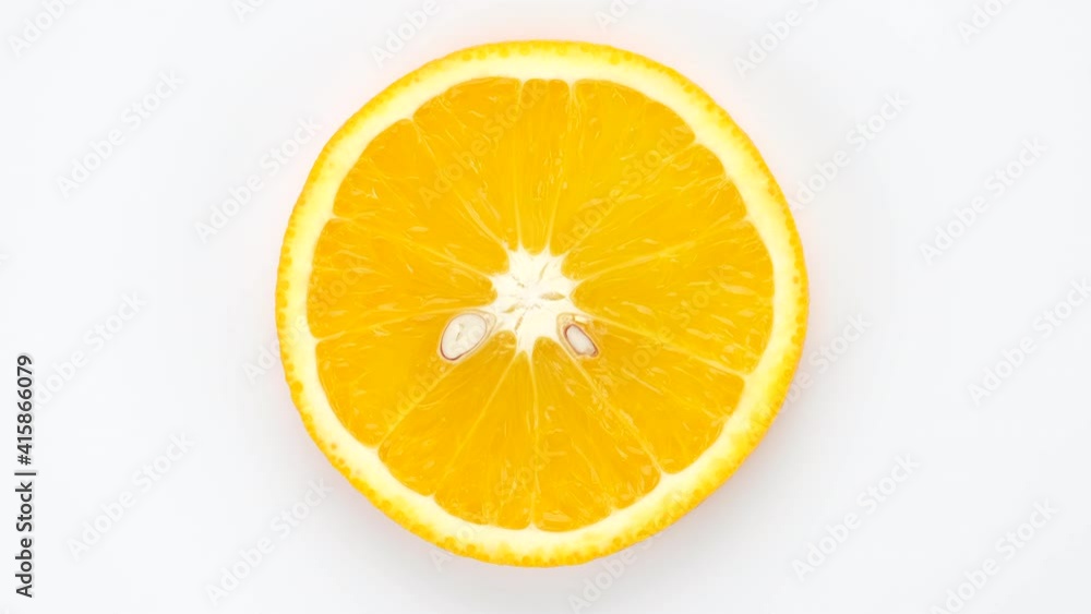 fresh orange top view rotation fresh orange top view rotation