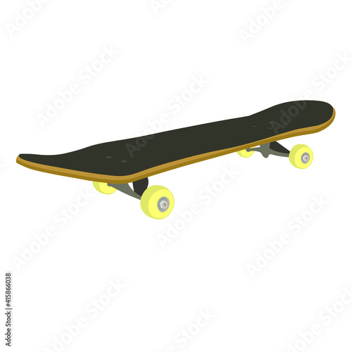 classic skateboard board on white background isolated vector