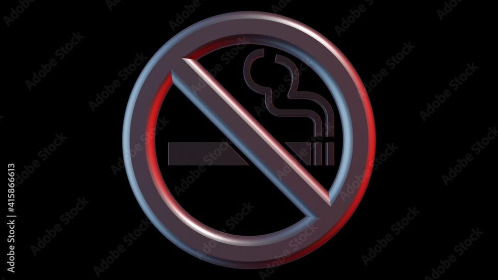 3d rendered illustration of Cigarette No Smoking Symbol. High quality 3d illustration 3d rendered illustration of Cigarette No Smoking Symbol. High quality 3d illustration