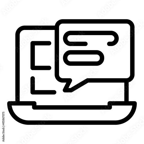 Social media subscribe icon. Outline social media subscribe vector icon for web design isolated on white background