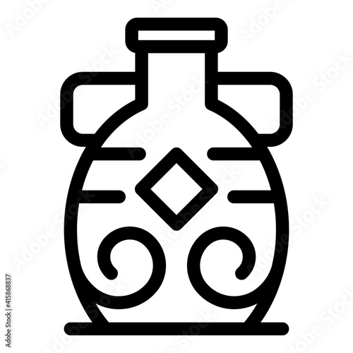 Pitcher amphora icon. Outline pitcher amphora vector icon for web design isolated on white background