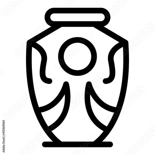 History amphora icon. Outline history amphora vector icon for web design isolated on white background