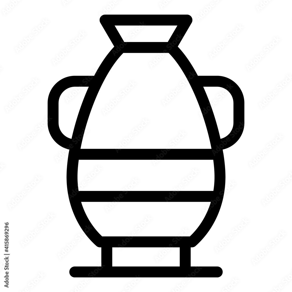 Clay amphora icon. Outline clay amphora vector icon for web design isolated on white background Clay amphora icon. Outline clay amphora vector icon for web design isolated on white background