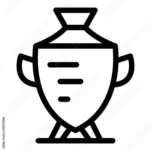Amphora urn icon. Outline amphora urn vector icon for web design isolated on white background