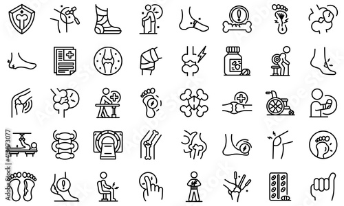 Arthritis icon. Outline arthritis vector icon for web design isolated on white background