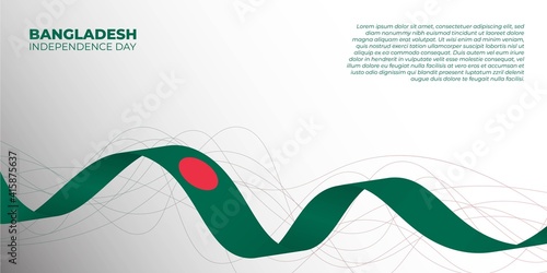 Bangladesh Independence day. waving bangladesh banner flag design.