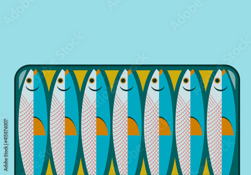 Sardine modern illustration