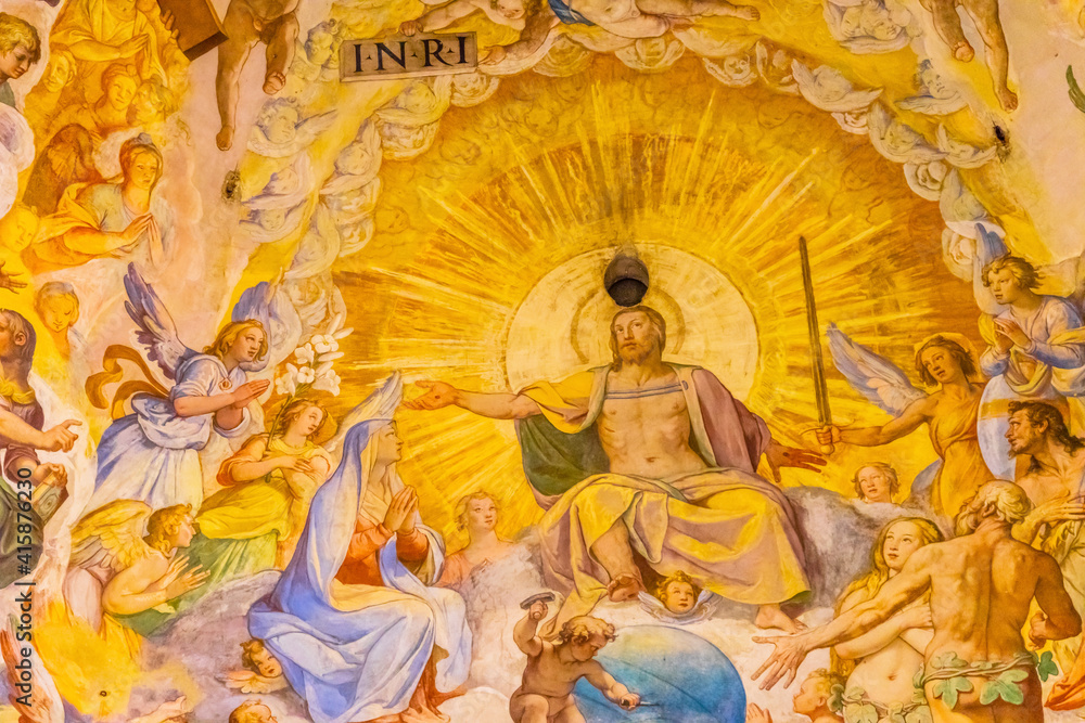 Giorgio Vasari's fresco of Last Judgment Santa Maria del Fiore Cathedral, Florence, Italy.