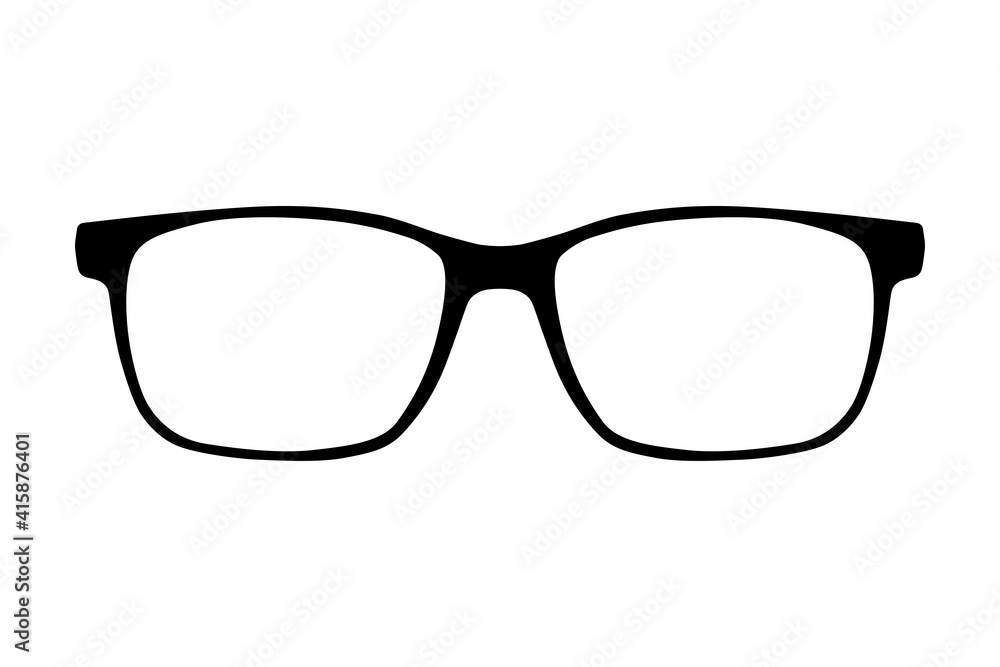 Black frame eyeglasses isolated on white background Black frame eyeglasses isolated on white background