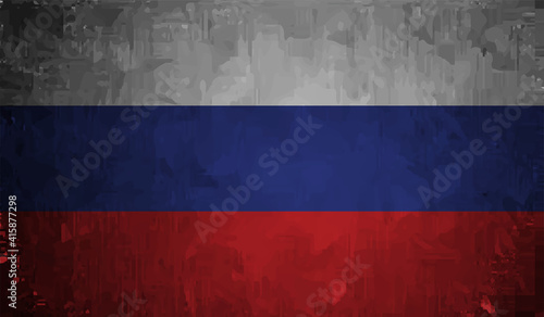Russia grunge flag. Vector grunge illustration