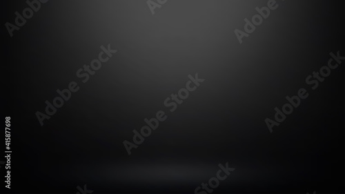 Empty black color studio room background, can use for background and product display 