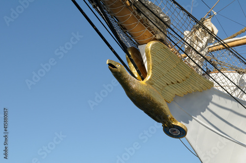 Eagle figurehead of the USCG Eagle, a three-masted sailing barque with a home port in New London, Connecticut. photo