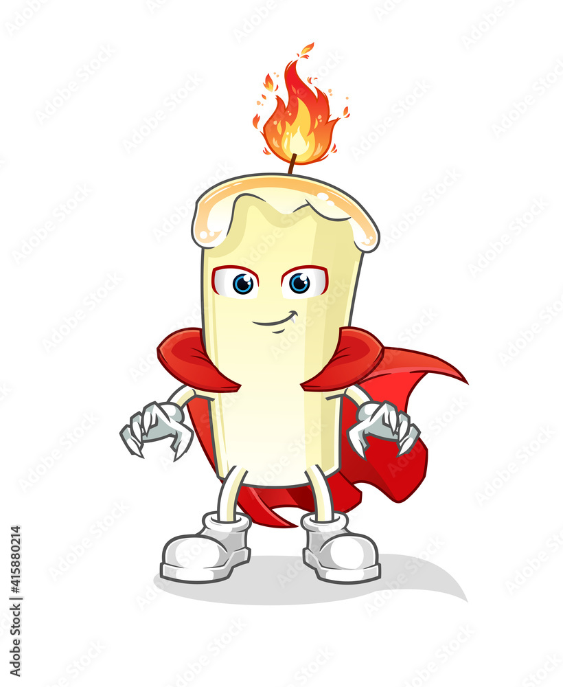 Obraz premium candle Dracula illustration. character vector