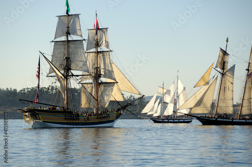 Fotografija The brig Lady Washington is a full-scale reproduction of the first U