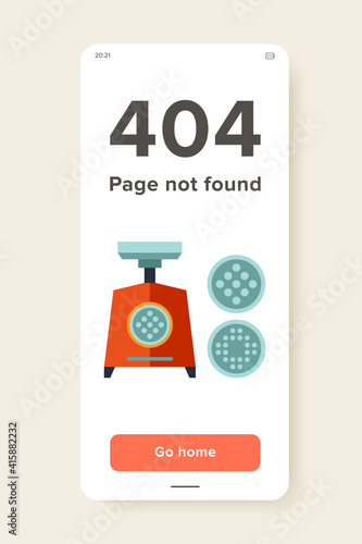 Multicolored vector icon of electric mincing machine with two replaceable grids