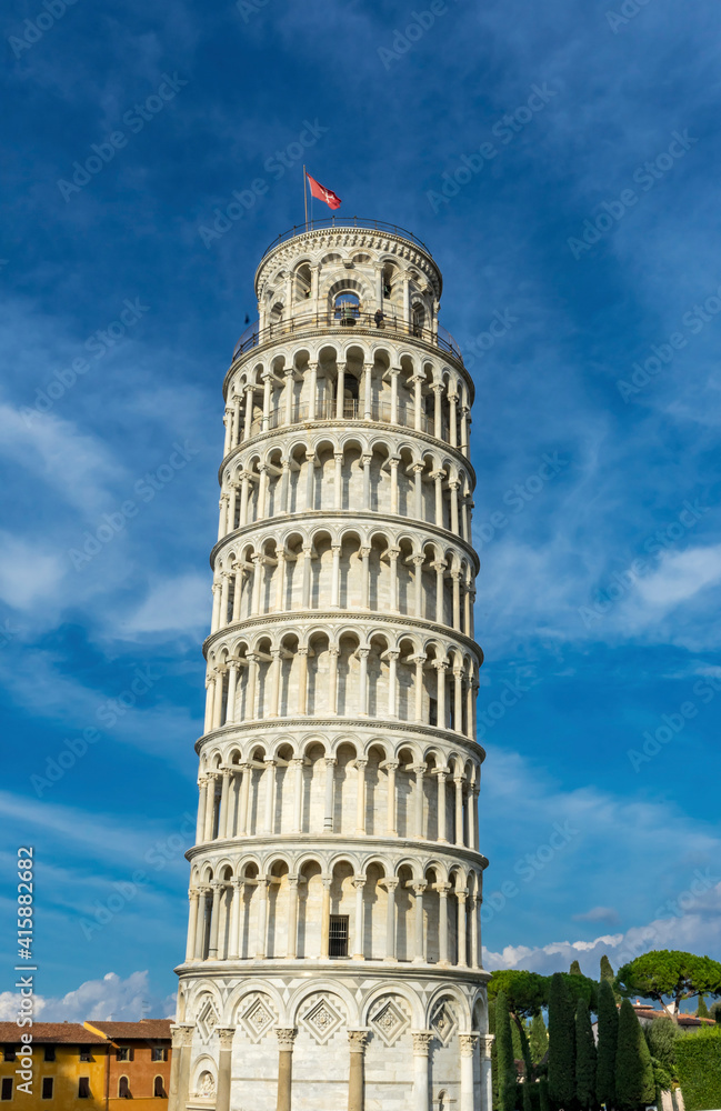 Leaning Tower of Pisa, Tuscany, Italy. Completed in 1100's.