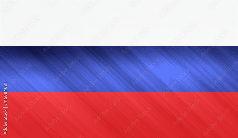 Fototapeta premium Russia grunge flag. Vector grunge illustration
