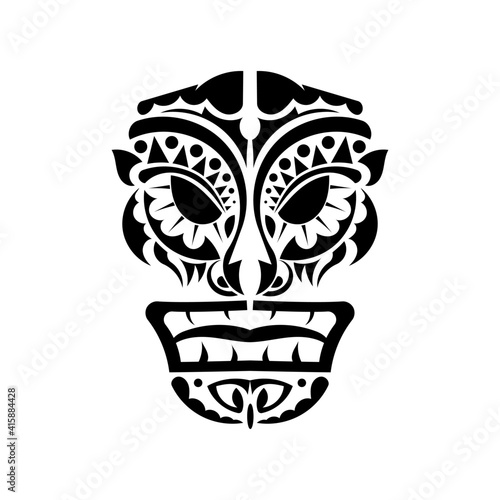 Warrior Tribal Mask. Good for prints, tattoos, and t-shirts. Isolated. Vector illustration.