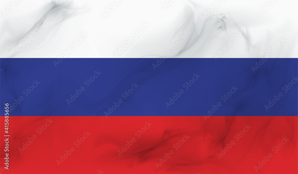 Fototapeta premium Russia grunge flag. Vector grunge illustration