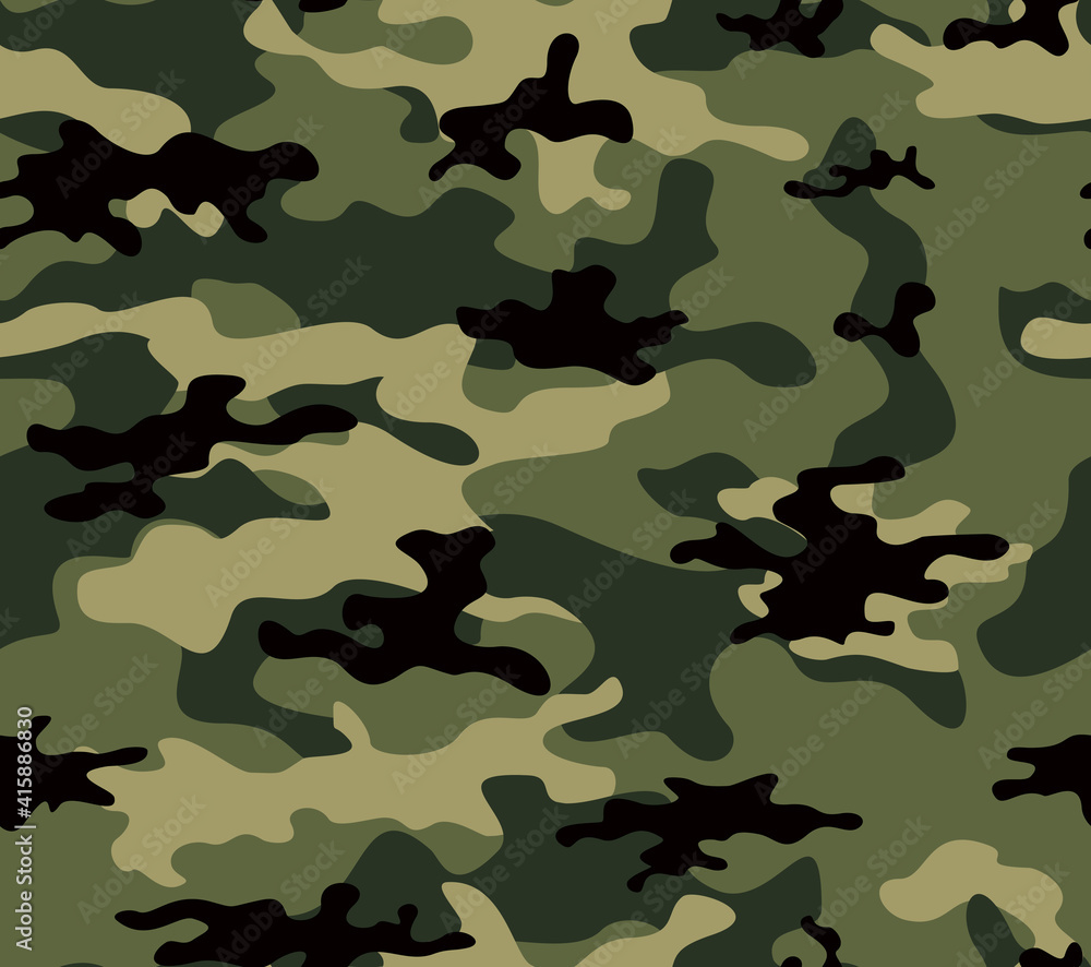 Camouflage military pattern, vector illustration, green background Camouflage military pattern, vector illustration, green background