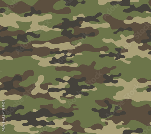  Military pattern camouflage army texture. Forest background for textiles.