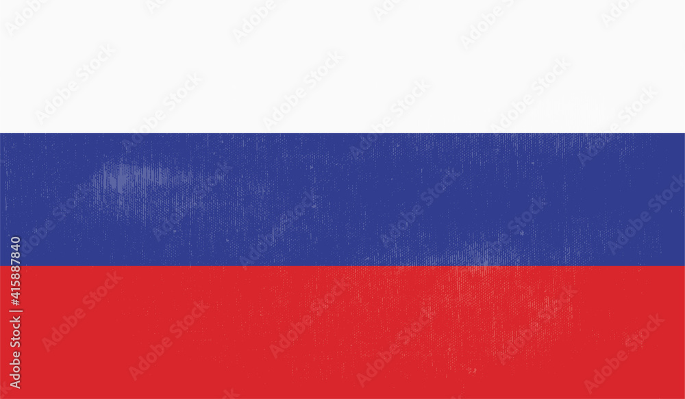 Fototapeta premium Russia grunge flag. Vector grunge illustration