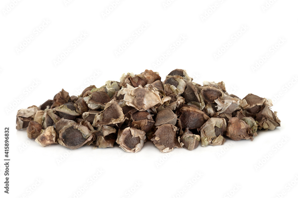 Moringa oliefera herb seed used in herbal medicine to treat arthritis, asthma, promote weight loss, lower high blood sugar & cholesterol levels & is anti inflammatory. On white background.
Moringa oliefera herb seed used in herbal medicine to treat arthritis, asthma, promote weight loss, lower high blood sugar & cholesterol levels & is anti inflammatory. On white background.