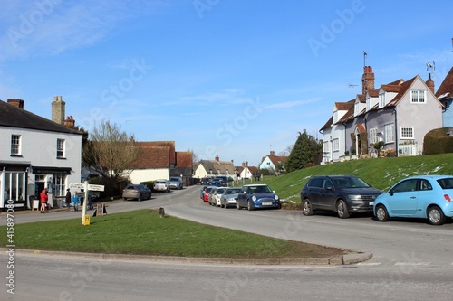 Looking north along The Causeway, Finchingfield, Essex. photo