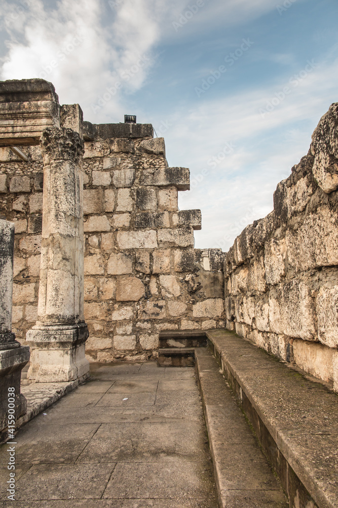 Ruins of the great synagogue of Capernaum