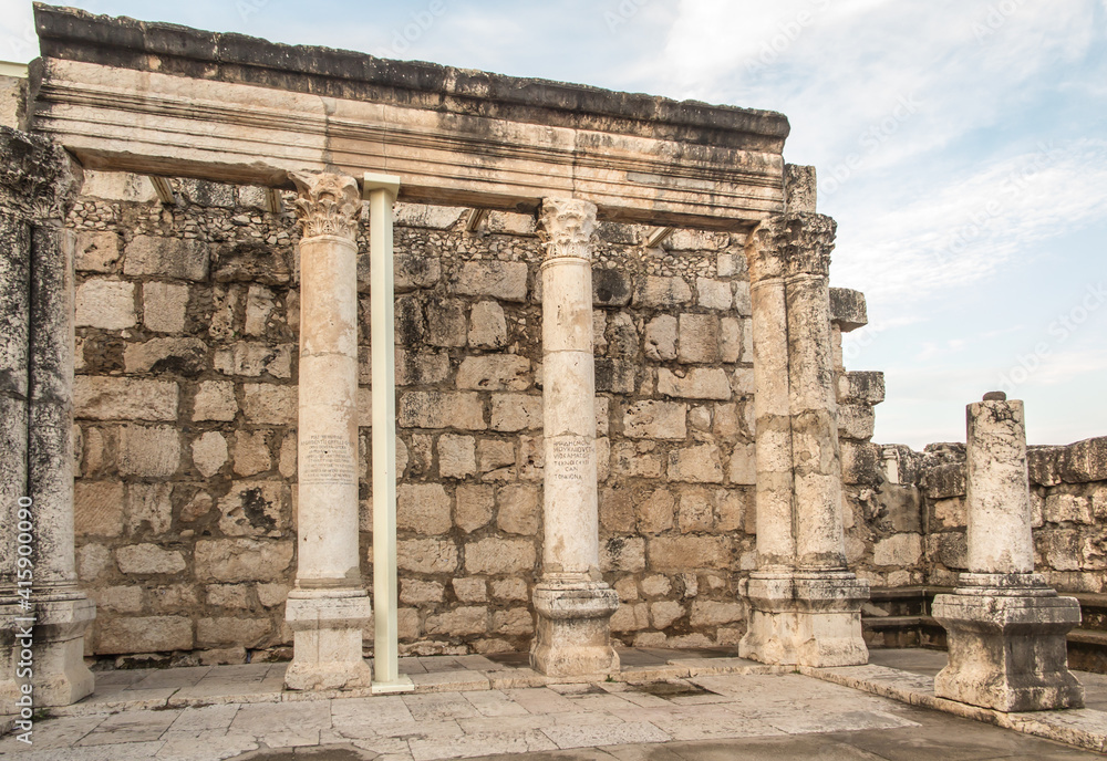 Ruins of the great synagogue of Capernaum
