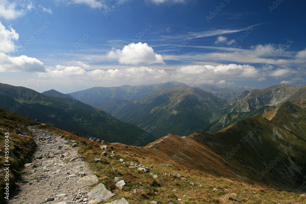 Obraz premium Czerwone Wierchy - Red Peaks, mountain range in Western Tatras, Poland 