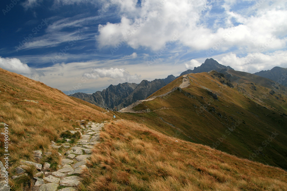 Czerwone Wierchy - Red Peaks, mountain range in Western Tatras, Poland Czerwone Wierchy - Red Peaks, mountain range in Western Tatras, Poland