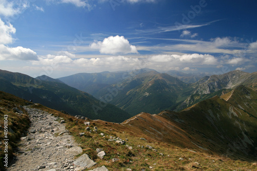 Czerwone Wierchy - Red Peaks, mountain range in Western Tatras, Poland 