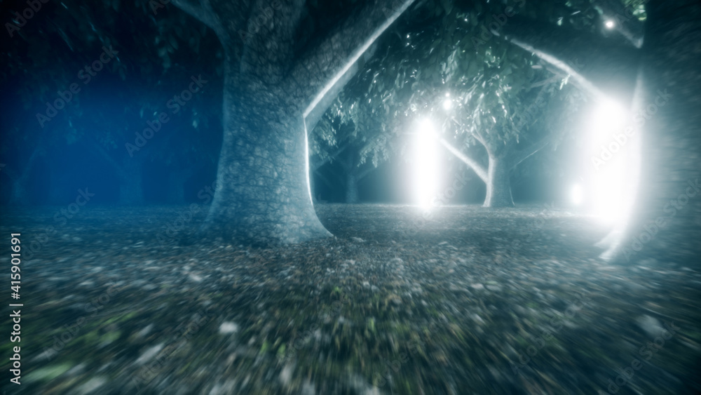 3d rendered illustration of Abstract Forest. High quality 3d illustration 3d rendered illustration of Abstract Forest. High quality 3d illustration