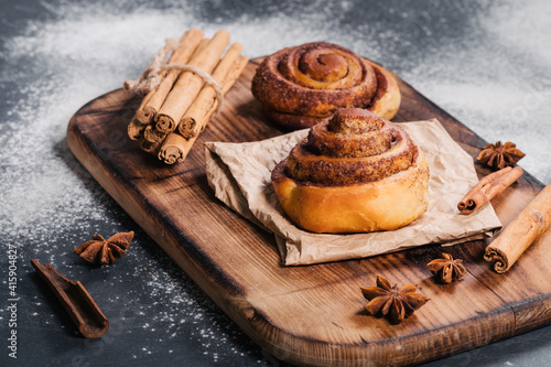 Photos Homemade tasty cinnamon rolls bakery