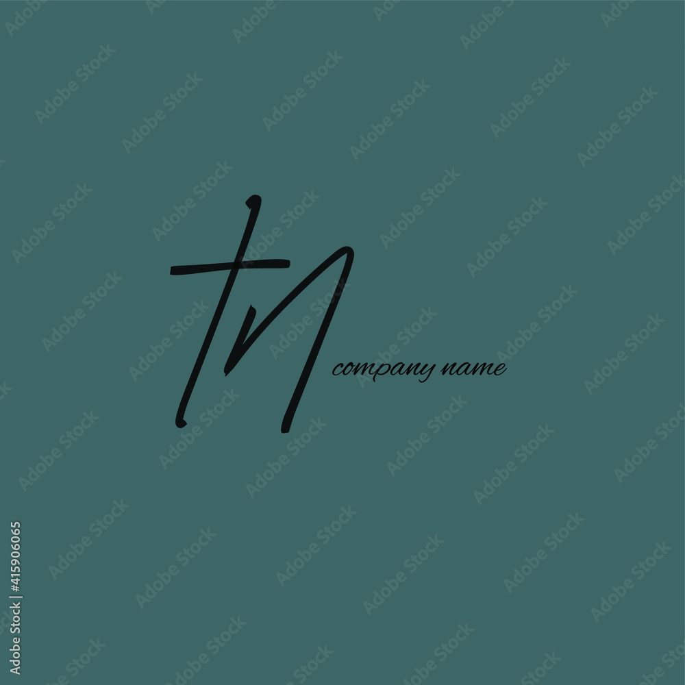 TN initial handwritten calligraphy, for monogram and logo TN initial handwritten calligraphy, for monogram and logo