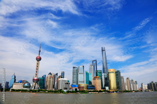 Photography Architectural scenery of Shanghai Bund, Shanghai, China