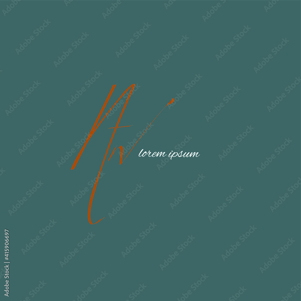 TN initial handwritten calligraphy, for monogram and logo TN initial handwritten calligraphy, for monogram and logo
