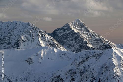 Krywan peak from Swinica peak, Tatra Mountains, Poland