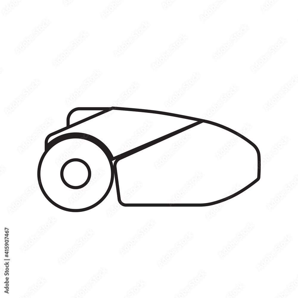 Lawn mower robot, simple gardening icon in trendy line style isolated on white background for web apps and mobile concept. Vector Illustration Lawn mower robot, simple gardening icon in trendy line style isolated on white background for web apps and mobile concept. Vector Illustration