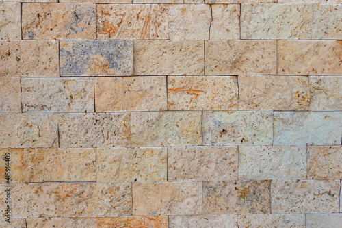 Wallpaper Mural Background of the beige travertine tiles Torontodigital.ca